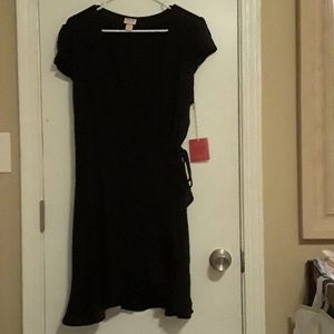 Target brand mossimo supply co black wrap dress